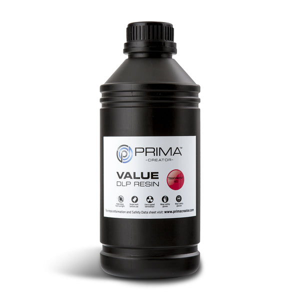 PrimaCreator Value UV/DLP Harz - 1 kg - Transparent Rot