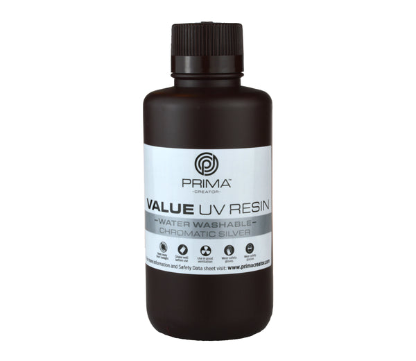 PrimaCreator Value water washable UV-Harz - 500 ml - Chromatic Silver