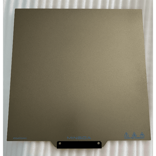 Mingda PEI-veerstalen plaat met handgrepen 455x455mm – reserveonderdeel voor Raptor 450